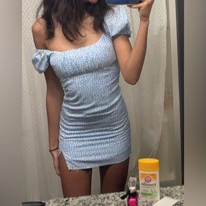 Impeccable pig puff sleeve mini dress